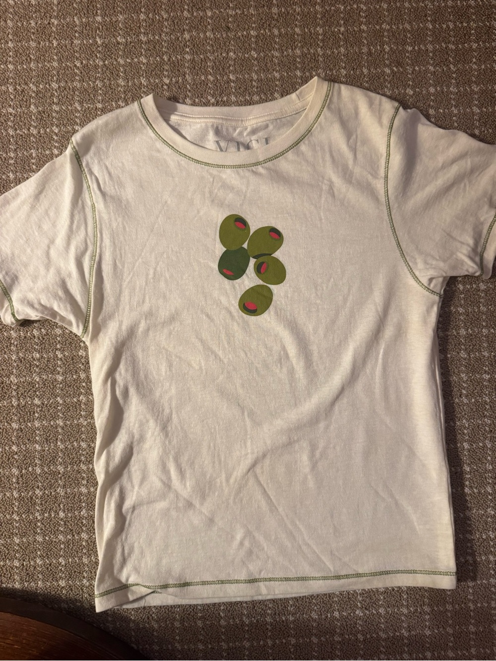 Women’s stacked Olive Graphic